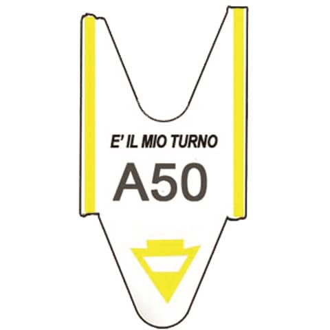 Rotolo tagliandi per eliminacode Printex 2000 tagliandi f.to lettera + 2 cifre giallo – Conf. 5 pezzi – TR/ROLL/GIA