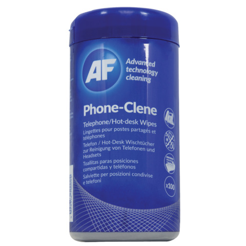 Salviette detergenti AF International Phone-Clene Barattolo da 100 salviette – APHC100T