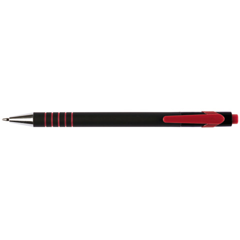Penna a sfera a scatto Q-Connect Lamda 0,7 mm rosso KF00671