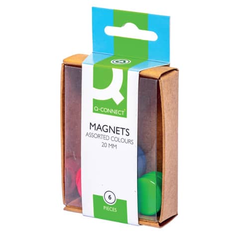 Magneti per lavagne bianche Q-Connect assortiti 20 mm conf. da 6 – KF02040