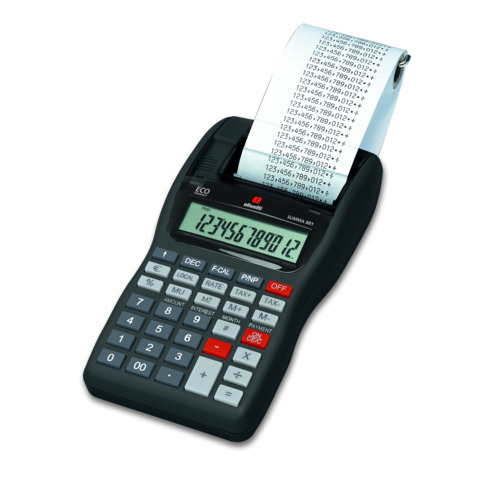 Calcolatrice scrivente da tavolo OLIVETTI Summa 301 EU con display LCD a 12 cifre nero – B4621 000