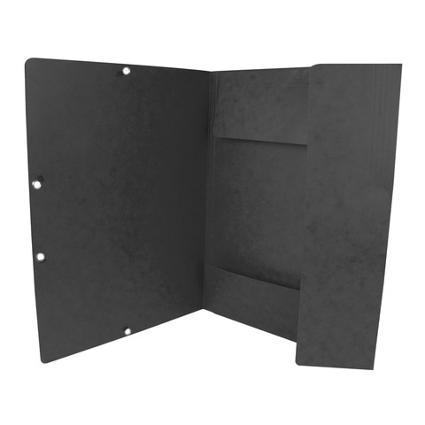 Cartellina a 3 lembi con elastico Q-Connect 24,3×32 cm cartoncino manilla 375 g/m² grigio – KF02169