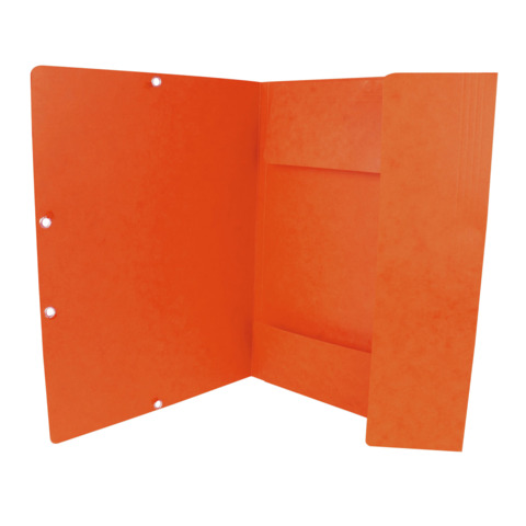 Cartellina a 3 lembi con elastico Q-Connect 24,3×32 cm cartoncino manilla 375 g/m² arancio – KF02170