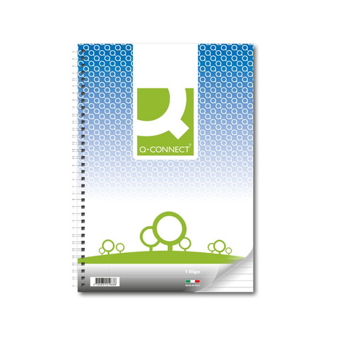 Quaderno spiralato Q-Connect A4 – 80 ff 70 g/m² – rigatura 1R – KF01983