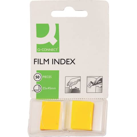 Segnapagina in blister Q-Connect 25×45 mm giallo blocchetto da 50 – KF03634