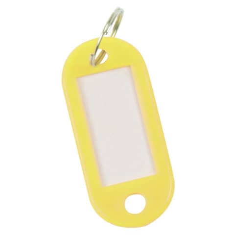Targhetta portachiavi Q-Connect standard in plastica 5×2,2 cm giallo/arancio Confezione da 10 pezzi – KF10873