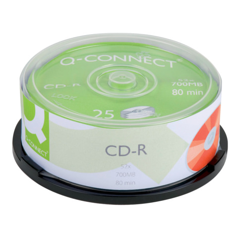 CD-R Q-Connect Cake 25 700 MB 80 min 52x  conf. da 25 pezzi – KF00420