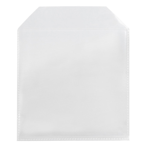 Tasca per CD/DVD Q-Connect polipropilene 120my senza foratura con lembo chiusura conf. da 50 pezzi – KF02207