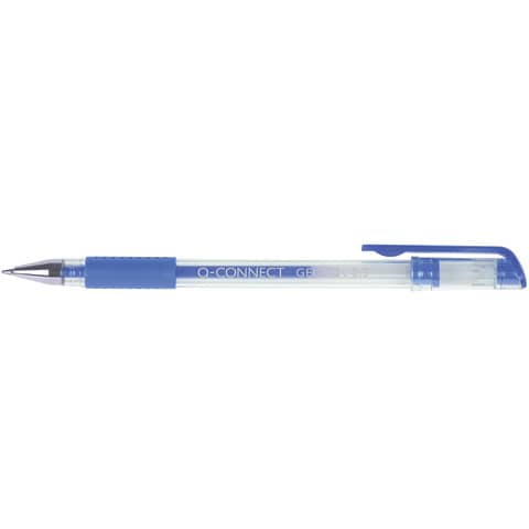 Penna a sfera inchiostro gel Q-Connect con cappuccio 0,5 mm blu – conf. 10 pezzi – KF21717