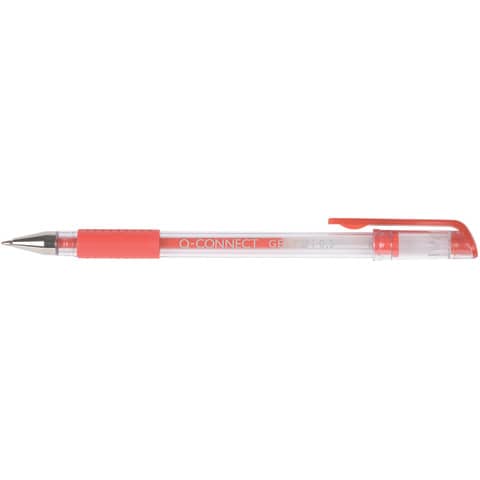 Penna a sfera inchiostro gel Q-Connect con cappuccio 0,5 mm rosso – conf. 10 pezzi – KF21718