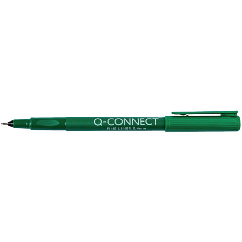Fineliner Q-Connect 0.4 mm verde  Conf. 10 pezzi – KF25010