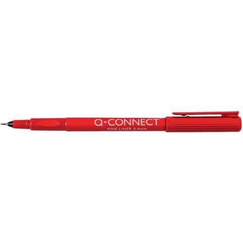 Fineliner Q-Connect 0.4 mm rosso  Conf. 10 pezzi – KF25009