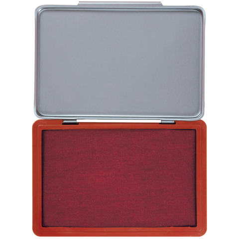 Cuscinetto per timbri Q-Connect 11×7 cm rosso KF25212