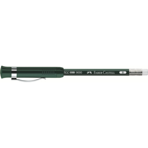 Matita con gommino Faber-Castell CASTELL 9000 Extender B – set con matita con allungalapis + temperino – 119037