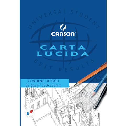 Blocco da disegno CANSON carta lucida bianco 80 g/m² 23×33 cm C200005826