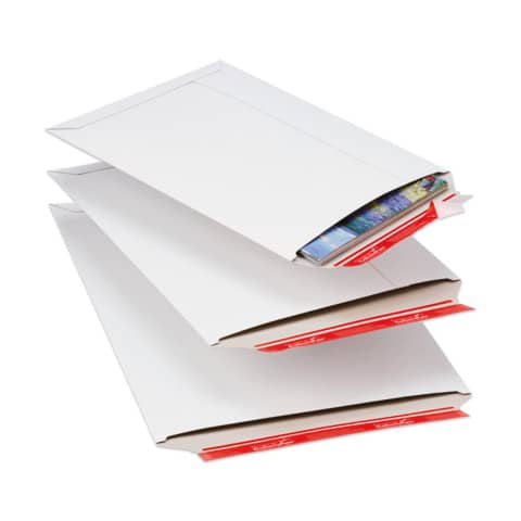 Busta rigida per spedizioni ColomPac in cartone rigido f.to 17,5×25 cm bianco conf. da 20 – CP012.01