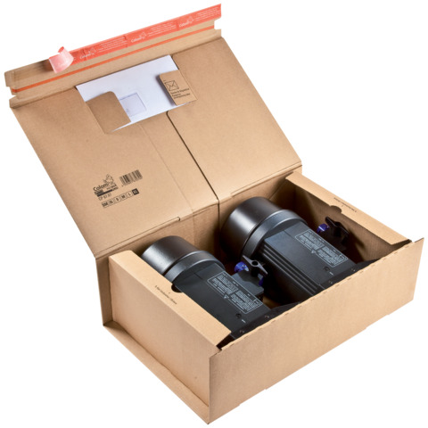 Scatola ColomPac in cartone ondul. – con tasca interna-form. est. 51,5×33,5×17 cm int. 46x31x16 avana – CP067.07