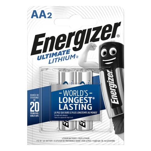 Batterie al litio Energizer Ultimate Lithium AA – conf. 2 pz – E301535201