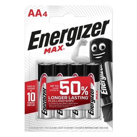 Batterie ENERGIZER Max AA  conf. da 4 – E301530700