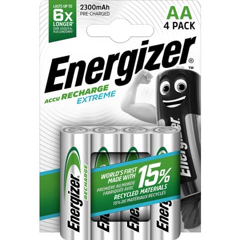 Batterie ricaricabili ENERGIZER Extreme AAA – 800 mAh conf. da 4 – E300849400