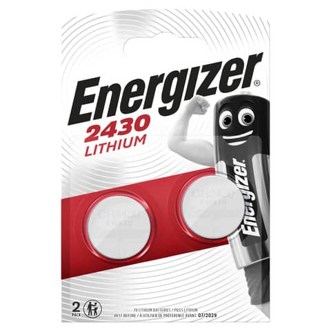 Batterie al litio a bottone Energizer Lithium BP2 – CR2430 conf. da 2 – E300830303
