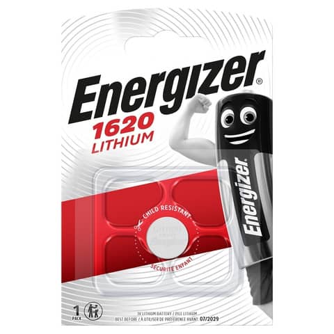 Batteria al litio a bottone Energizer Lithium BP1 – CR1620 E300844002