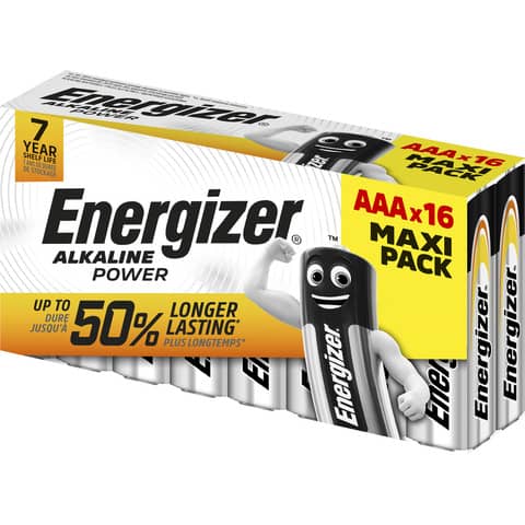 Batterie ENERGIZER Alkaline Power AAA  conf. da 16 – E302743900