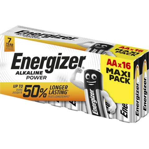 Batterie ENERGIZER Alkaline Power AA BP16 conf. da 16 – E302743800
