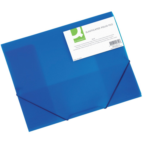 Cartellina a 3 lembi Q-Connect A4 ppl dorso espandibile 0-3 cm blu – KF02312