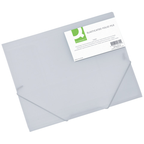 Cartellina a 3 lembi Q-Connect A4 ppl dorso espandibile 0-3 cm trasparente – KF02315