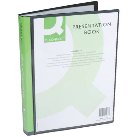 Portalistino personalizzabile Q-Connect A4 apertura superiore 40 buste KF01267