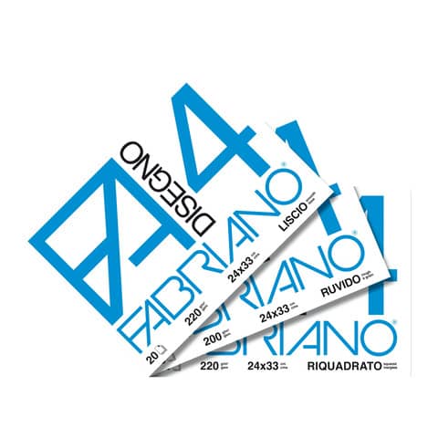 Album da disegno Fabriano F4 220 g/m² 24×33 cm 20 ff. lisci riquadrati 05201597