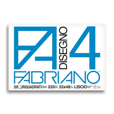 Album da disegno Fabriano F4 220 g/m² 33×48 cm 20 ff. lisci riquadrati 05201797