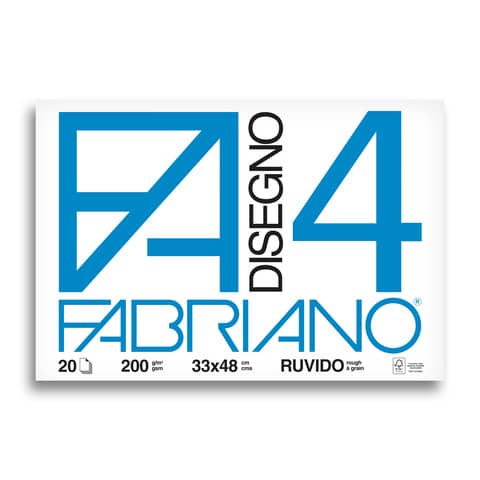 Album da disegno Fabriano F4 200 g/m² 33×48 cm 20 ff. ruvidi 05000797
