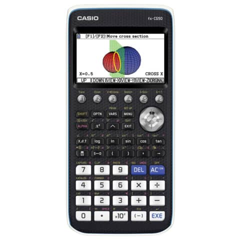 Calcolatrice grafica Casio nera senza CAS con oltre 65.000 colori Ammessa alla Maturità  – FX-CG50-W-EH