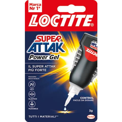 Colla Loctite Super Attak Power Flex gel 3 g trasparente in dispenser 2948147
