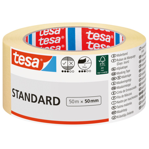 Nastri per mascheratura tesa in carta standard 50 mm x 50 m 05089-00000-02
