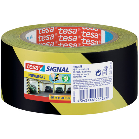 Nastro segnaletico tesa Signal Universale OPP adesivo acrilico 50mm x 66m giallo-nero – 58133-00000-00