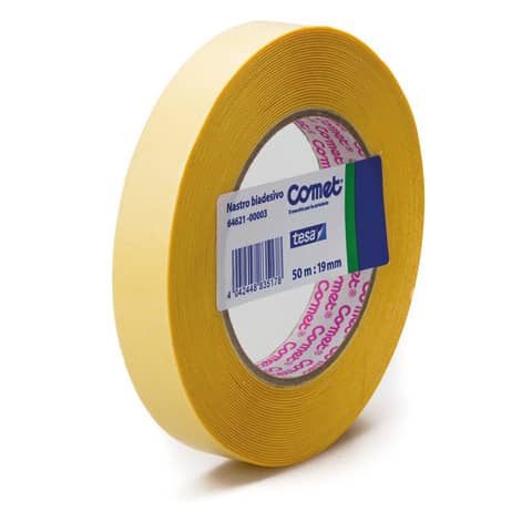 Nastro biadesivo Comet OPP trasparente 19 mm x 50 m – polipropilene senza solvente – 64621-00003-01