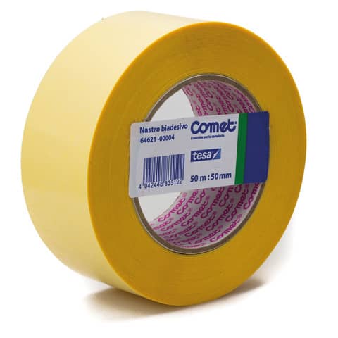 Nastro biadesivo Comet OPP trasparente 50 mm x 50 m – polipropilene senza solvente – 64621-00004-02