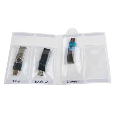 Bustina porta USB Q-Connect plastica trasparente – 9×5 cm conf. da 10 – KF22350