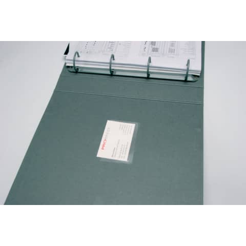 Tasche adesive portabiglietti Q-Connect ppl 5,6×9,3 cm trasparente apertura lato lungo  conf. da 100 – KF27040