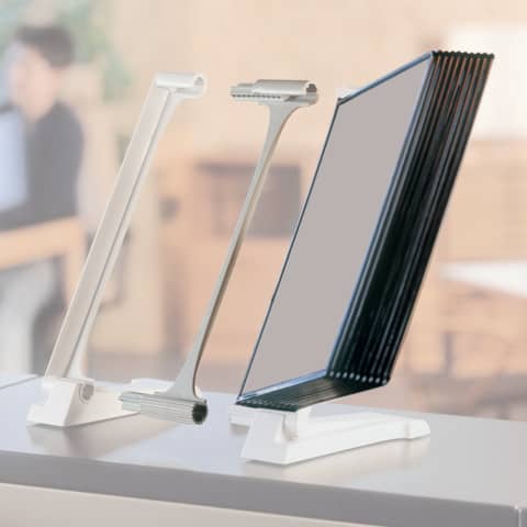 Modulo di estensione per leggìo Q-Connect Quickfind grigio chiaro + 10 pannelli A4 – KF06006