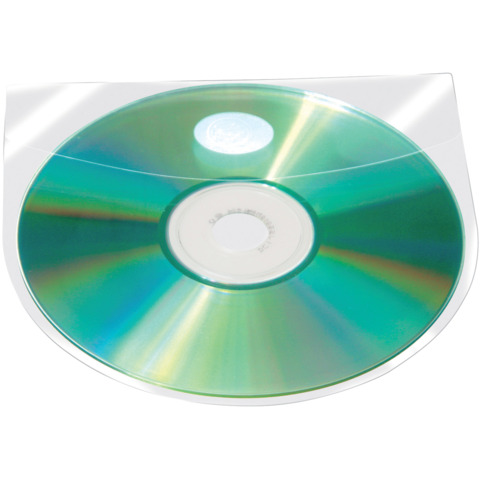 Custodia autoadesiva per CD/DVD Q-Connect 12,6×12,6 cm trasparente Conf. 10 pezzi – KF27032