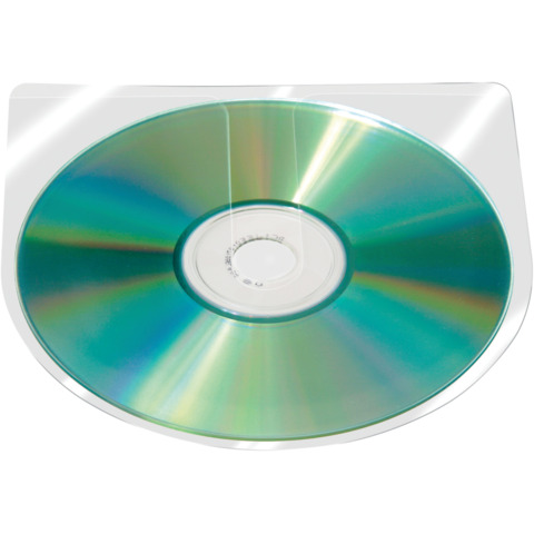Custodia autoadesiva per CD/DVD Q-Connect 12,6×12,6 cm trasparente Conf. 100 pezzi – KF27031