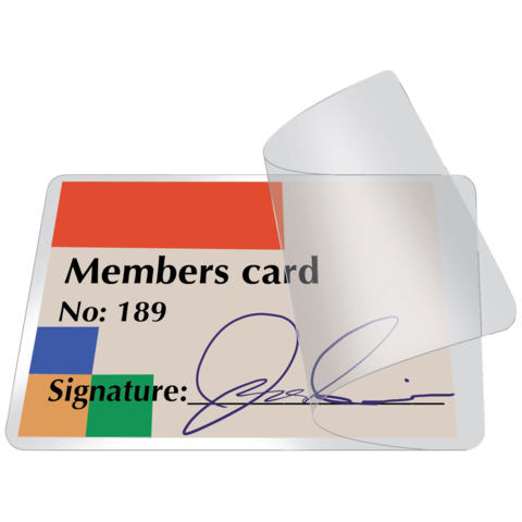 Pouches per plastificazione a freddo Q-Connect per carte d’identità f.to 8.6×5.6 cm Conf. 10 pezzi – KF27056