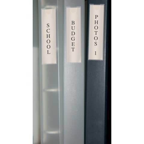 Tasche adesive permanenti Q-Connect 62×150 mm trasparenti conf. da 6 – KF13783