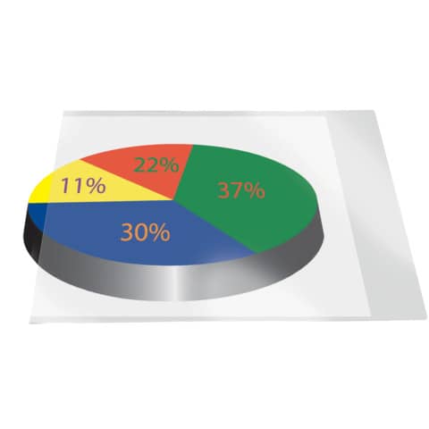 Tasche adesive permanenti Q-Connect A6 trasparenti conf. da 10 – KF27054