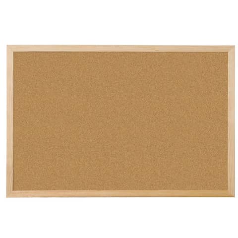 Pannello in sughero Q-Connect 90×60 cm con cornice in legno – KF03567