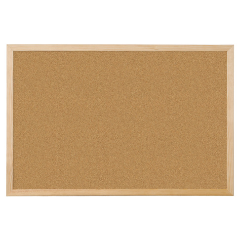 Pannello in sughero Q-Connect 120×90 cm con cornice in legno – KF03568
